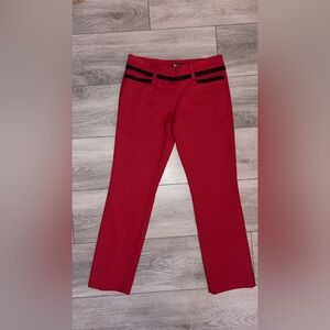 7th Ave New York Size 0 Women’s Red & Black Dressy Pants Slacks New W Tags